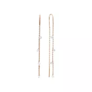 Золотые серьги с фианитами