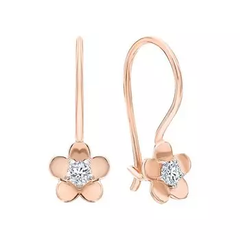 Золотые серьги с фианитами