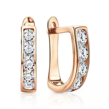 Золотые серьги с фианитами