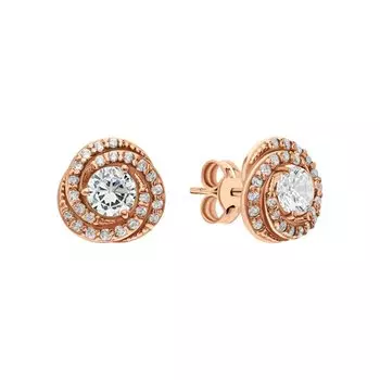 Золотые серьги с фианитами