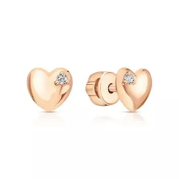 Золотые серьги с фианитами