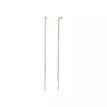 Золотые серьги с фианитами