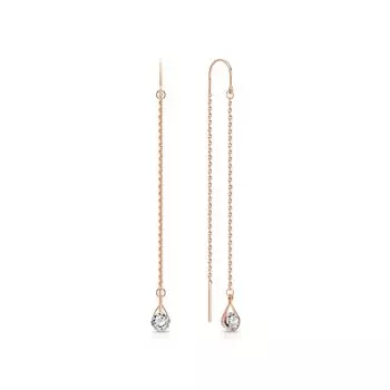 Золотые серьги с фианитами