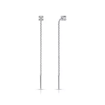 Золотые серьги с фианитами