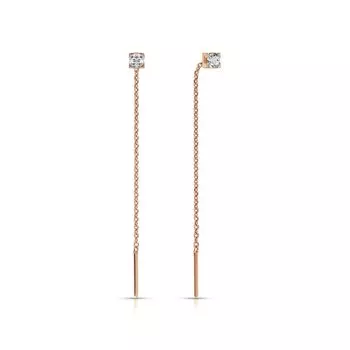 Золотые серьги с фианитами