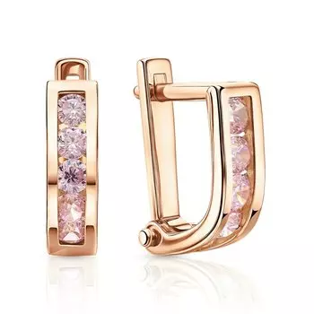 Золотые серьги с фианитами