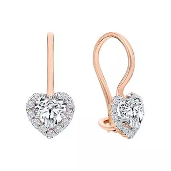 Золотые серьги с фианитами