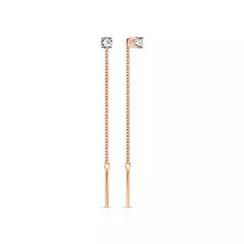 Золотые серьги с фианитами