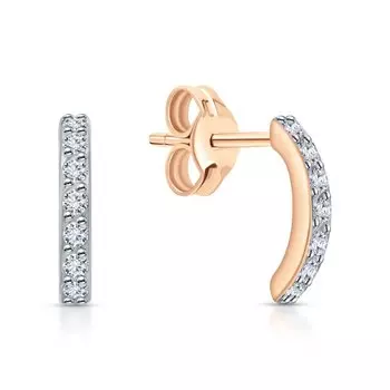 Золотые серьги с фианитами