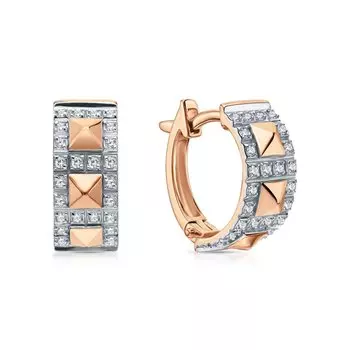 Золотые серьги с фианитами