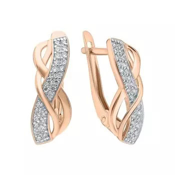 Золотые серьги с фианитами