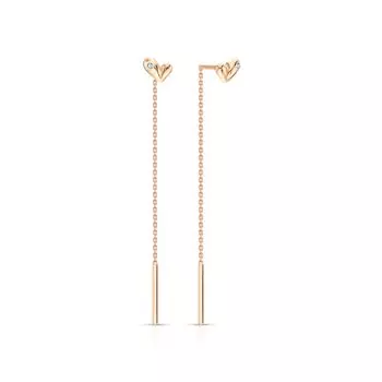 Золотые серьги с фианитами