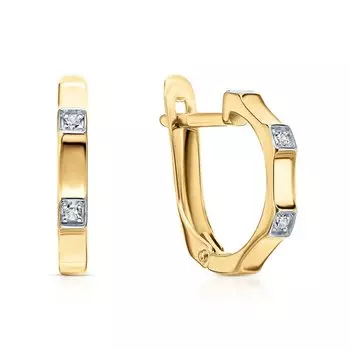 Золотые серьги с фианитами