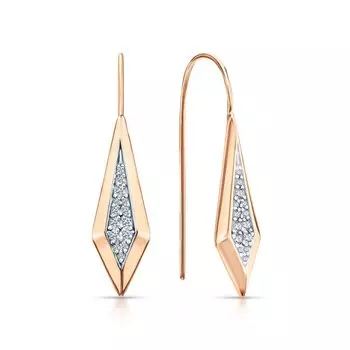 Золотые серьги с фианитами