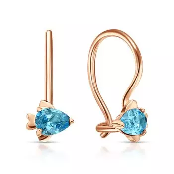 Золотые серьги с фианитами