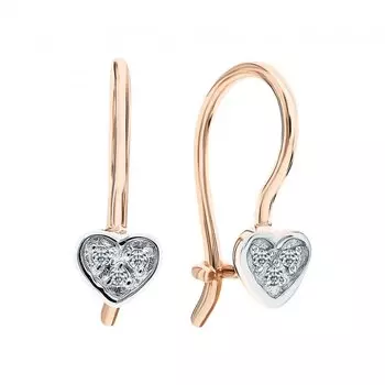 Золотые серьги с фианитами