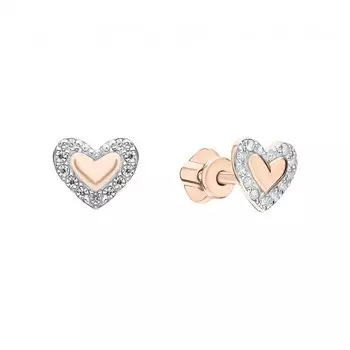 Золотые серьги с фианитами