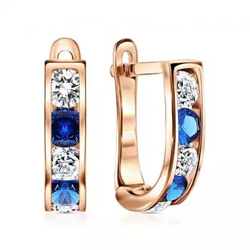 Золотые серьги с фианитами