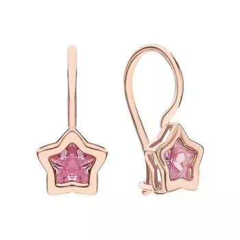 Золотые серьги с фианитами