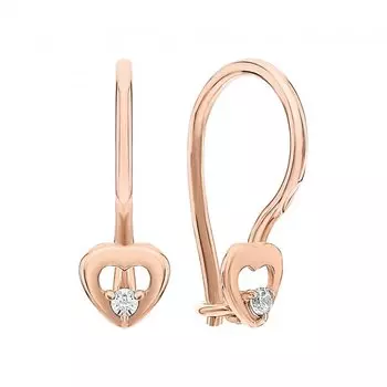 Золотые серьги с фианитами