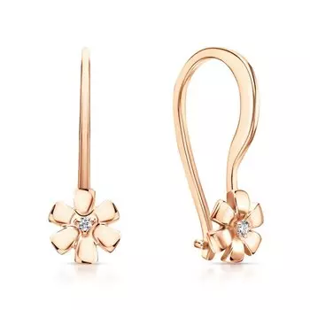 Золотые серьги с фианитами