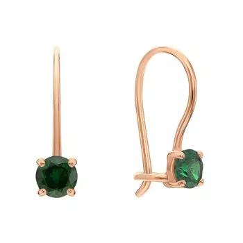 Золотые серьги с фианитами