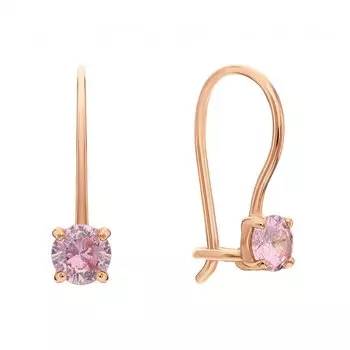 Золотые серьги с фианитами