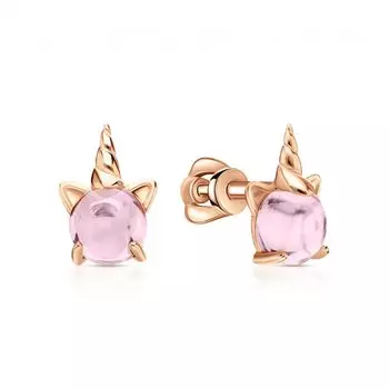 Золотые серьги с фианитами