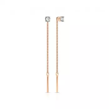 Золотые серьги с фианитами