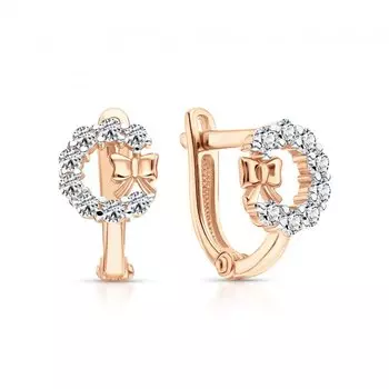 Золотые серьги с фианитами