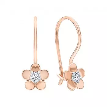 Золотые серьги с фианитами