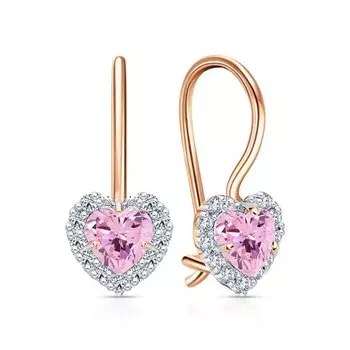 Золотые серьги с фианитами