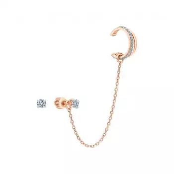 Золотые серьги с кубическим цирконием