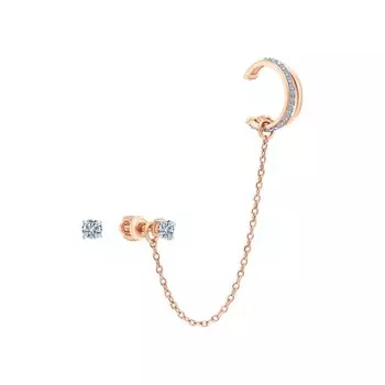 Золотые серьги с кубическим цирконием