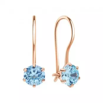 Золотые серьги с кубическим цирконием