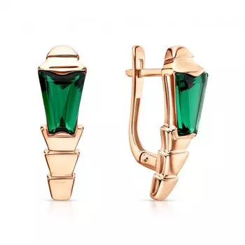 Золотые серьги с наноситаллами