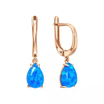 Золотые серьги с опалами