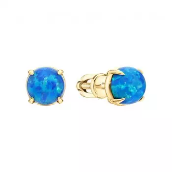 Золотые серьги с опалами