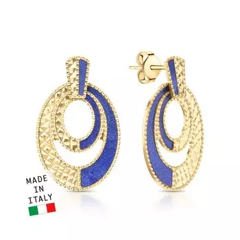 Золотые серьги с перламутрами имитациями