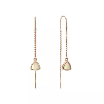 Золотые серьги с перламутром природным