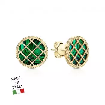 Золотые серьги с перламутром природным