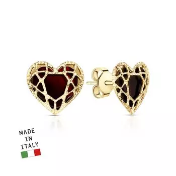 Золотые серьги с перламутром природным