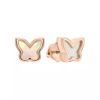 Золотые серьги с перламутром природным