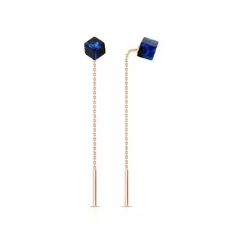 Золотые серьги с янтарями природными