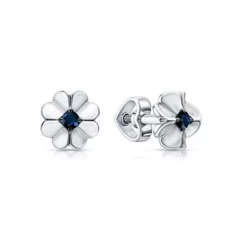 Золотые серьги с сапфирами природными