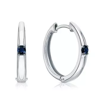 Золотые серьги с сапфирами природными