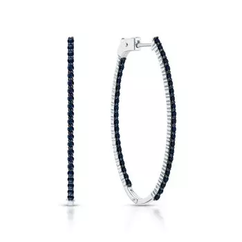 Золотые серьги с сапфирами природными