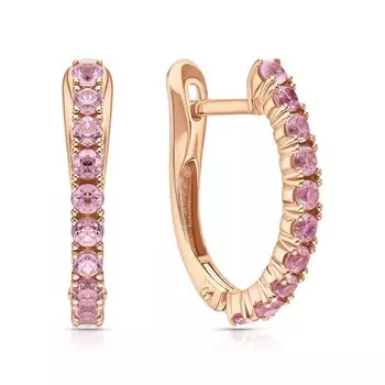 Золотые серьги с сапфирами природными