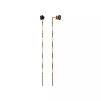 Золотые серьги с сапфирами выращенными