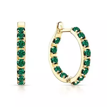 Золотые серьги с ситаллами